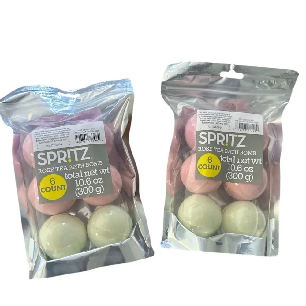 Spritz Rose Tea Bath Bombs Set 12